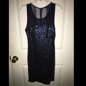 Navy blue sequin dress